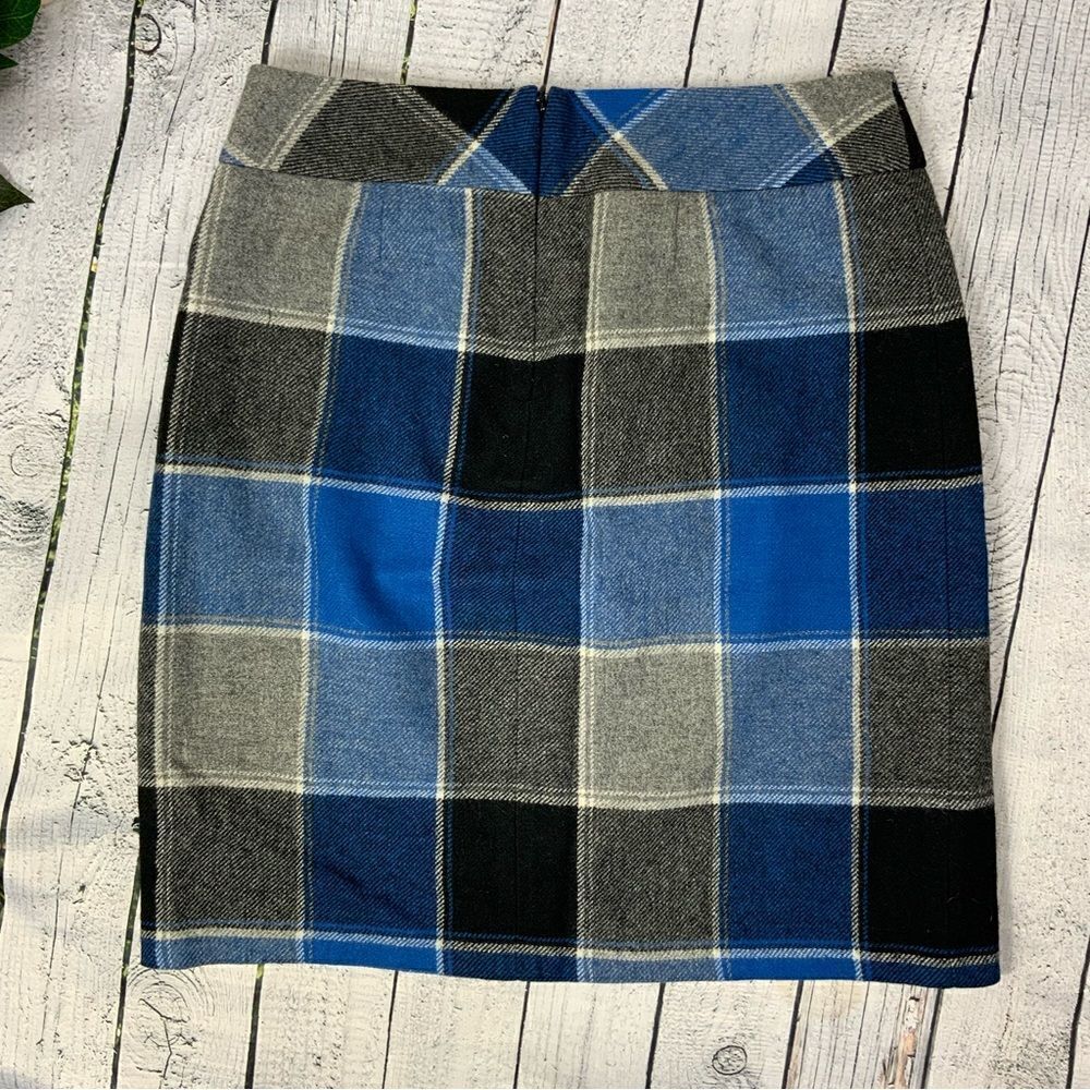 TALBOTS wool blend plaid mini skirt